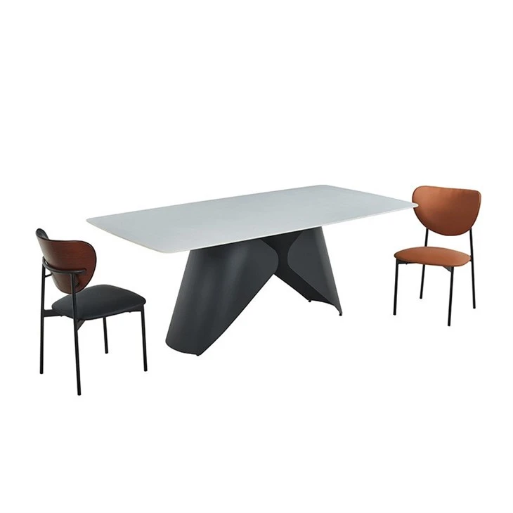 Modern Rectangular Square Marble Dining Table factory